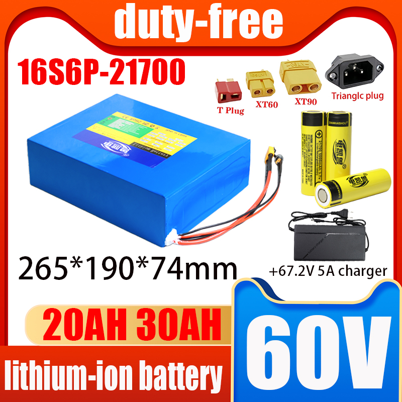 Новый литий-ионный аккумулятор – обзор и цена 60V 30Ah 21700 Battery Pack