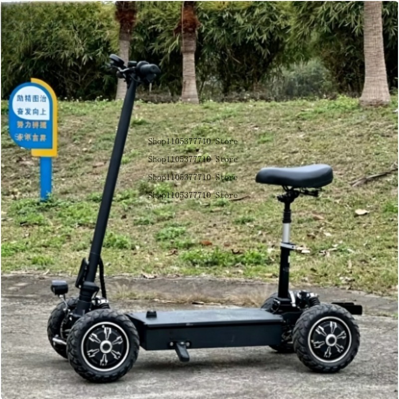 Электрический четырехколесный  – обзор и цена Folding Electric Scooter